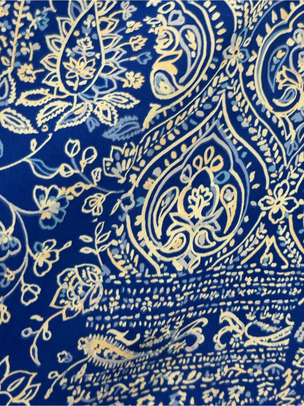 Savanna Jane Royal Blue Paisley Camisole with Multicolor Floral Embroidery - Picture 4 of 5